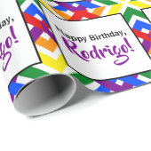 Kleurrijke regenboogcrisis - Kruisstrips van afgel Cadeaupapier (Rol Hoek)