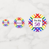 Kleurrijke regenboogcrisis - Kruisstrips van afgel Confetti (Achterkanten)