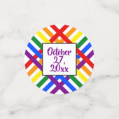 Kleurrijke regenboogcrisis - Kruisstrips van afgel Confetti (Kleine voorkant)