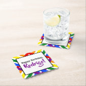 Kleurrijke regenboogcrisis - Kruisstrips van afgel Kartonnen Onderzetters (Insitu)