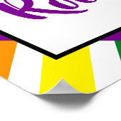 Kleurrijke regenboogcrisis - Kruisstrips van afgel Poster (Hoek)