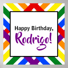 Kleurrijke regenboogcrisis - Kruisstrips van afgel Poster