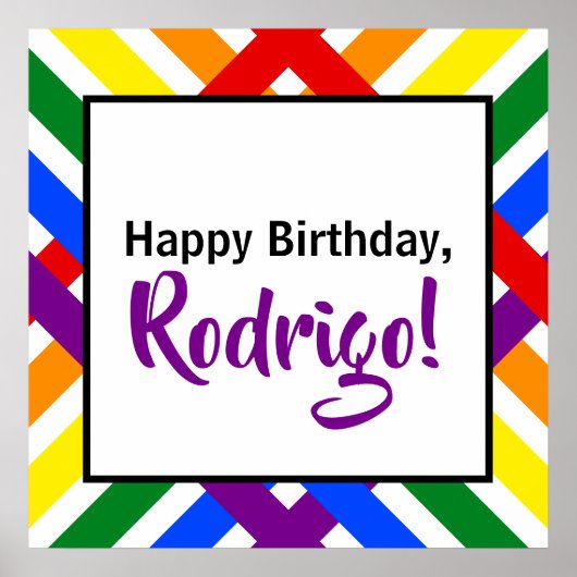 Kleurrijke regenboogcrisis - Kruisstrips van afgel Poster (Voorkant)