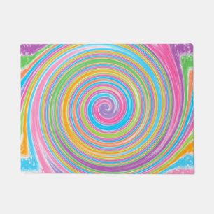 Kleurrijke regenboogdragel deurmat
