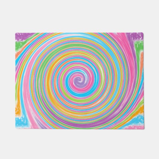 Kleurrijke regenboogdragel deurmat (Voorkant)