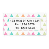 Kleurrijke regenboogdriehoek modern grafisch ontwe etiket (Voorkant)