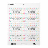 Kleurrijke regenboogdriehoek modern grafisch ontwe etiket (Full Sheet)