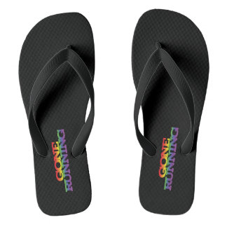 Kleurrijke regenboogeffectgewijze tekst teenslippers