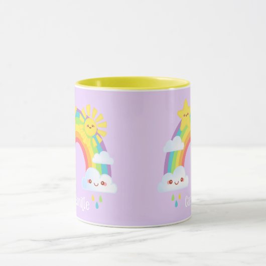 Kleurrijke regenboogesthetiek mok (Midden)