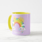 Kleurrijke regenboogesthetiek mok (Voorkant links)