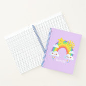 Kleurrijke regenboogesthetiek notitieboek (Binnen)
