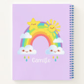 Kleurrijke regenboogesthetiek notitieboek (Achterkant)
