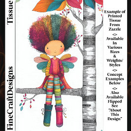 Kleurrijke Regenboogfee, Afro Hair DG9L Decoupage Tissuepapier