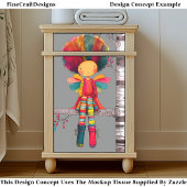 Kleurrijke regenboogfee, Afro Hair DG9LF Decoupage Tissuepapier