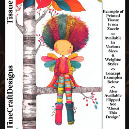 Kleurrijke regenboogfee, Afro Hair DG9RF Decoupage Tissuepapier