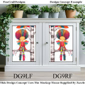 Kleurrijke regenboogfee, Afro Hair DG9RF Decoupage Tissuepapier