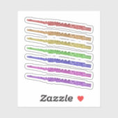 Kleurrijke regenboogfluiten sticker (Vel)