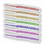 Kleurrijke regenboogfluiten sticker (Voorkant)