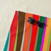 Kleurrijke Regenbooggolf Olijfgroene Naam Strandlaken (In situ)