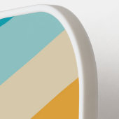 Kleurrijke  regenbooggolven gepersonaliseerd pickleball paddle (Links Detail)