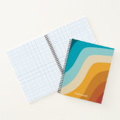 Kleurrijke regenbooggolven van Retro, gepersonalis Notitieboek (Binnen)