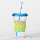 Kleurrijke regenbooggradiënt acryl drinkbeker (Achterkant)