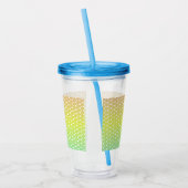 Kleurrijke regenbooggradiënt acryl drinkbeker (Links)