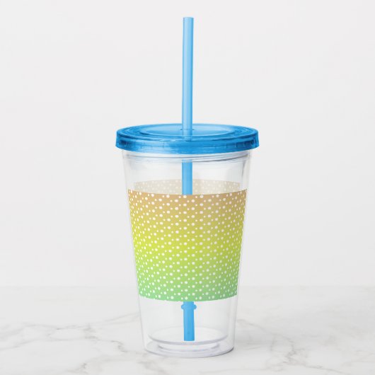 Kleurrijke regenbooggradiënt acryl drinkbeker (Voorkant)