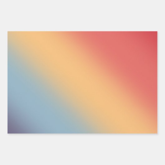 Kleurrijke regenbooggradiënt inpakpapier vel (Voorkant 3)