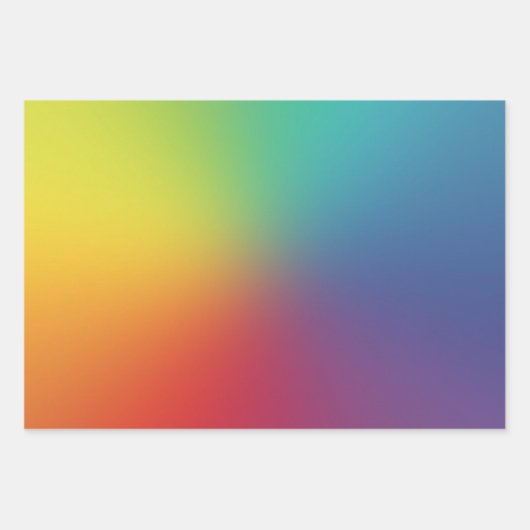Kleurrijke regenbooggradiënt inpakpapier vel (Voorkant 2)