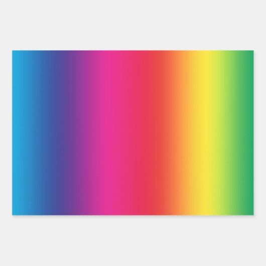 Kleurrijke regenbooggradiënt inpakpapier vel (Voorkant)