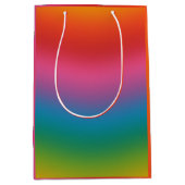 Kleurrijke regenbooggradiënt medium cadeauzakje (Voorkant)