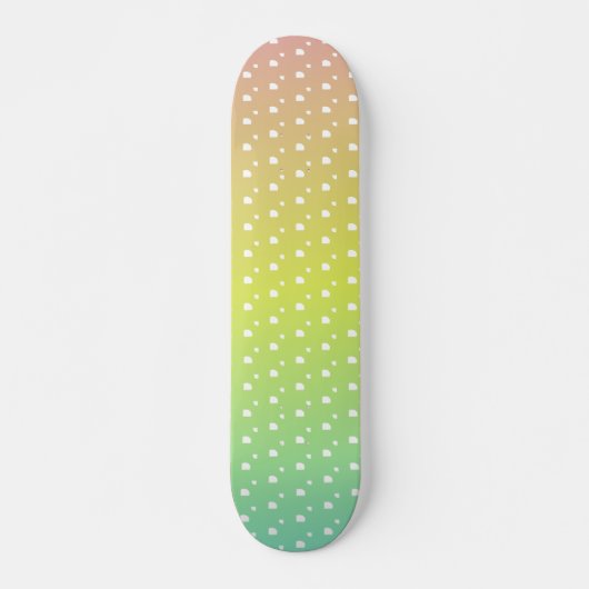 Kleurrijke regenbooggradiënt persoonlijk skateboard (Voorkant)
