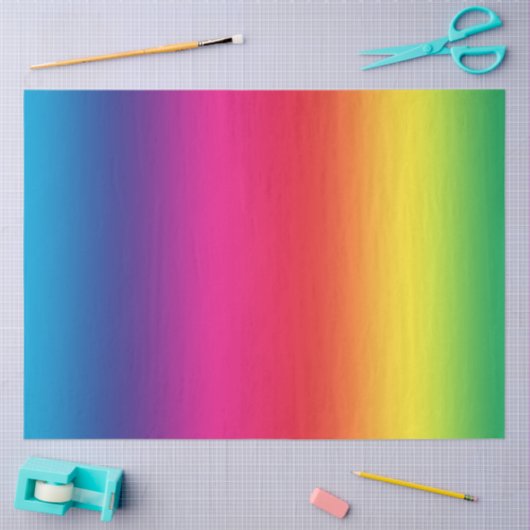 Kleurrijke regenbooggradiënt tissuepapier (Craft)