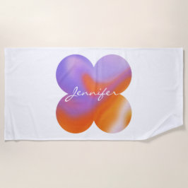 Kleurrijke regenbooggradiënthanddoek strandlaken