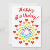 Kleurrijke regenboogharten kaart (Voorkant)