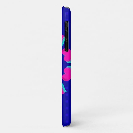 Kleurrijke regenboogharten op Black Cartoon Patter Case-Mate iPhone Case (Achterkant/links)