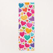 Kleurrijke regenboogharten Valentijnse Yogamat (Voorkant)