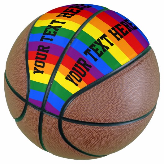 Kleurrijke regenbooghonkbal mini basketbal (Schuin)