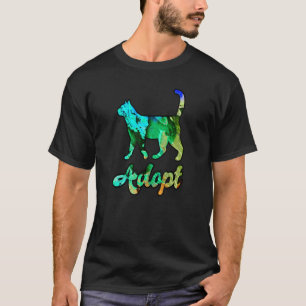 Kleurrijke Regenboogkat Adoptie T-shirt