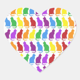 Kleurrijke regenboogkatten Sticker