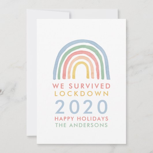 Kleurrijke regenboogkerst dat we hebben overleefd (Voorkant)