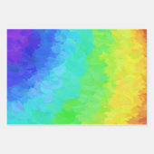 Kleurrijke regenboogkleuren, gecoördineerde patron inpakpapier vel (Voorkant 3)