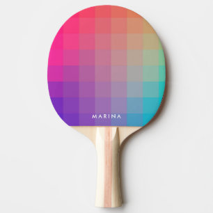 Kleurrijke regenboogkleuren Modern tafeltennis Tafeltennisbatje