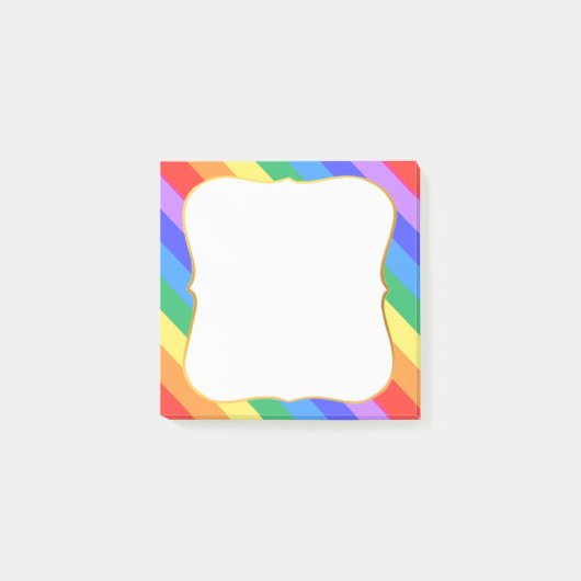 Kleurrijke regenboogkleuren post-it® notes (Voorkant)