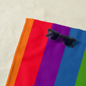 Kleurrijke regenboogkleuren Stripes Strandlaken (In situ)
