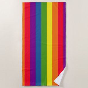 Kleurrijke regenboogkleuren Stripes Strandlaken