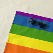Kleurrijke regenboogkleuren Stripes Strandlaken (In situ)