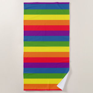 Kleurrijke regenboogkleuren Stripes Strandlaken