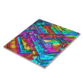 Kleurrijke regenboogkleuren tegeltje (Zijkant)